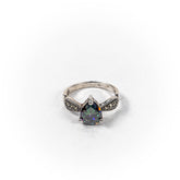 Inel STILL, Argint 925 - Marime 9, Topaz Mistic si Marcasite, Multicolor