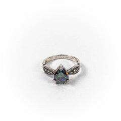 Inel STILL, Argint 925 - Marime 9, Topaz Mistic si Marcasite, Multicolor