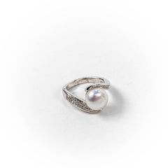 Inel STILL, Argint 925 - Marime 7, Perla de Cultura, Alb Sidefat