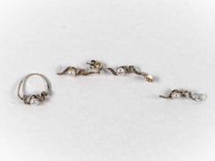 Set Bijuterii STILL Argint 925 - Pandantiv, Cercei, Perle de Cultura si Marcasite, Alb Sidefat