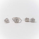 Set Bijuterii STILL Argint 925 - Pandantiv, Inel, Cercei, Zirconia, Marime Inel 7, Incolor