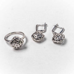 Set Bijuterii STILL Argint 925 - Pandantiv, Inel, Cercei, Zirconia, Marime Inel 7, Incolor