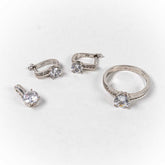 Set Bijuterii STILL Argint 925 - Pandantiv, Inel, Cercei, Zirconia, Marime Inel 8, Incolor