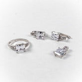 Set Bijuterii STILL Argint 925 - Pandantiv, Inel, Cercei, Zirconia, Marime Inel 7, Incolor