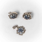 Set Bijuterii STILL Argint 925 - Pandantiv, Cercei, Zirconia si Marcasite, Albastru