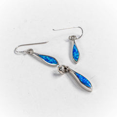 Set Bijuterii STILL Argint 925 - Pandantiv, Cercei, Opal, Albastru