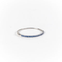 Bratara STILL, Argint 925 - Marime 57 fi x 3mm, Fixa, Safir si Zirconia, Albastru