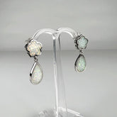 Cercei opal cu șurub din argint 925, 20mm - vedere 1