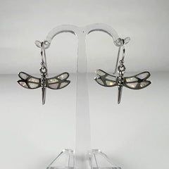 Cercei drop opal din argint 925 cu carlig fishhook 20mm - vedere 2