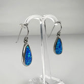 Cercei drop opal din argint 925 cu prindere fishhook - vedere 1