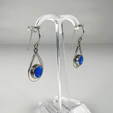 Cercei drop opal cu carlig din argint 925 - 15mm - vedere 1
