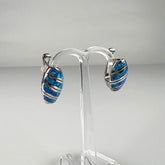 Cercei drop opal leverback argint 925 - 20mm - vedere 1