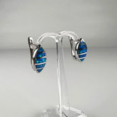 Cercei drop opal leverback din argint 925, 15 mm - vedere 1