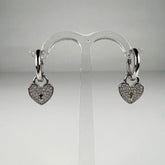 Cercei drop zirconia leverback din argint 925, 19 mm - vedere 1