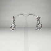 Cercei drop zirconia cu prindere leverback din argint 925 - vedere 1