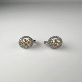 Cercei creole zirconia cu prindere leverback din argint 925 - vedere 1