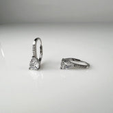 Cercei drop zirconia cu prindere leverback din argint 925 - vedere 1