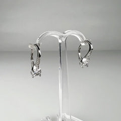 Cercei drop zirconia cu prindere leverback din argint 925 - vedere 2