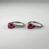 Cercei drop zirconia cu prindere leverback din argint 925 - vedere 1