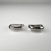 Cercei creole zirconia cu prindere leverback din argint 925 - vedere 1