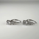 Cercei drop zirconia cu prindere leverback din argint 925 - vedere 1