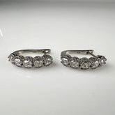 Cercei creole argint 925 cu zirconia si prindere leverback - vedere 1