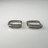 Cercei creole zirconia argint 925 leverback 15mm - vedere 1