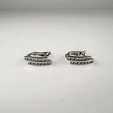 Cercei creole zirconia cu prindere leverback din argint 925 - vedere 1