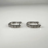 Cercei creole zirconia leverback argint 925 14mm - vedere 1