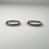 Cercei creole zirconia argint 925 leverback 17mm - vedere 1