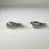 Cercei drop zirconia leverback argint 925 eleganti 15mm - vedere 1