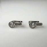 Cercei drop zirconia cu prindere leverback din argint 925 - vedere 1