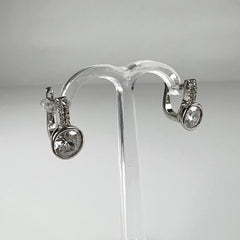 Cercei drop zirconia cu prindere leverback din argint 925 - vedere 2