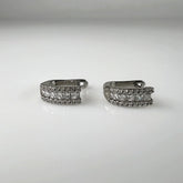 Cercei creole zirconia cu prindere leverback din argint 925 - vedere 1