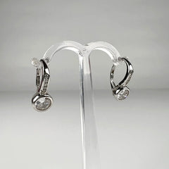 Cercei drop zirconia cu prindere leverback din argint 925 - vedere 2