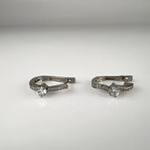 Cercei creole zirconia leverback din argint 925 15mm - vedere 1