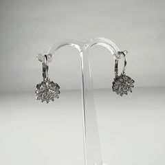 Cercei drop zirconia cu prindere leverback din argint 925 - vedere 2