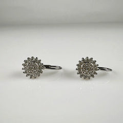 Cercei drop zirconia cu prindere leverback din argint 925 - vedere 1
