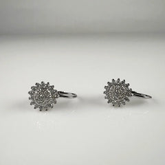 Cercei drop zirconia cu prindere leverback din argint 925 - vedere 1