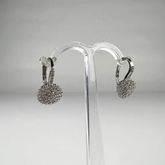 Cercei drop zirconia cu prindere leverback din argint 925 - vedere 2