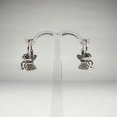 Cercei drop zirconia cu leverback din argint 925 - 18 mm - vedere 1