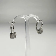 Cercei drop zirconia cu prindere leverback din argint 925 - vedere 2