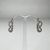 Cercei creole zirconia leverback din argint 925 - vedere 1