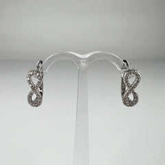 Cercei creole zirconia leverback din argint 925 - vedere 1