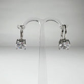 Cercei drop zirconia cu prindere leverback din argint 925 - vedere 1