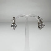 Cercei creole zirconia leverback din argint 925 - vedere 1