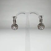 Cercei drop zirconia cu leverback din argint 925 - vedere 1