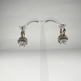 Cercei drop zirconia cu prindere leverback din argint 925 - vedere 1