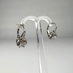 Cercei drop zirconia cu prindere leverback din argint 925 - vedere 2