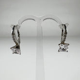 Cercei drop argint 925 cu zirconia si leverback elegant - vedere 1